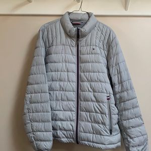 Light Gray Tommy Hilfiger Puffer Jacket Size L